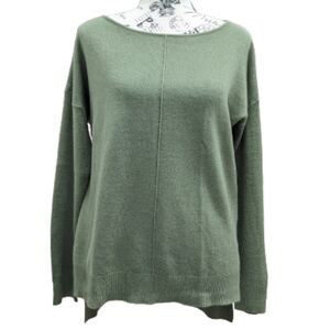Noisy May women's green boat neck high-low knit top size XS